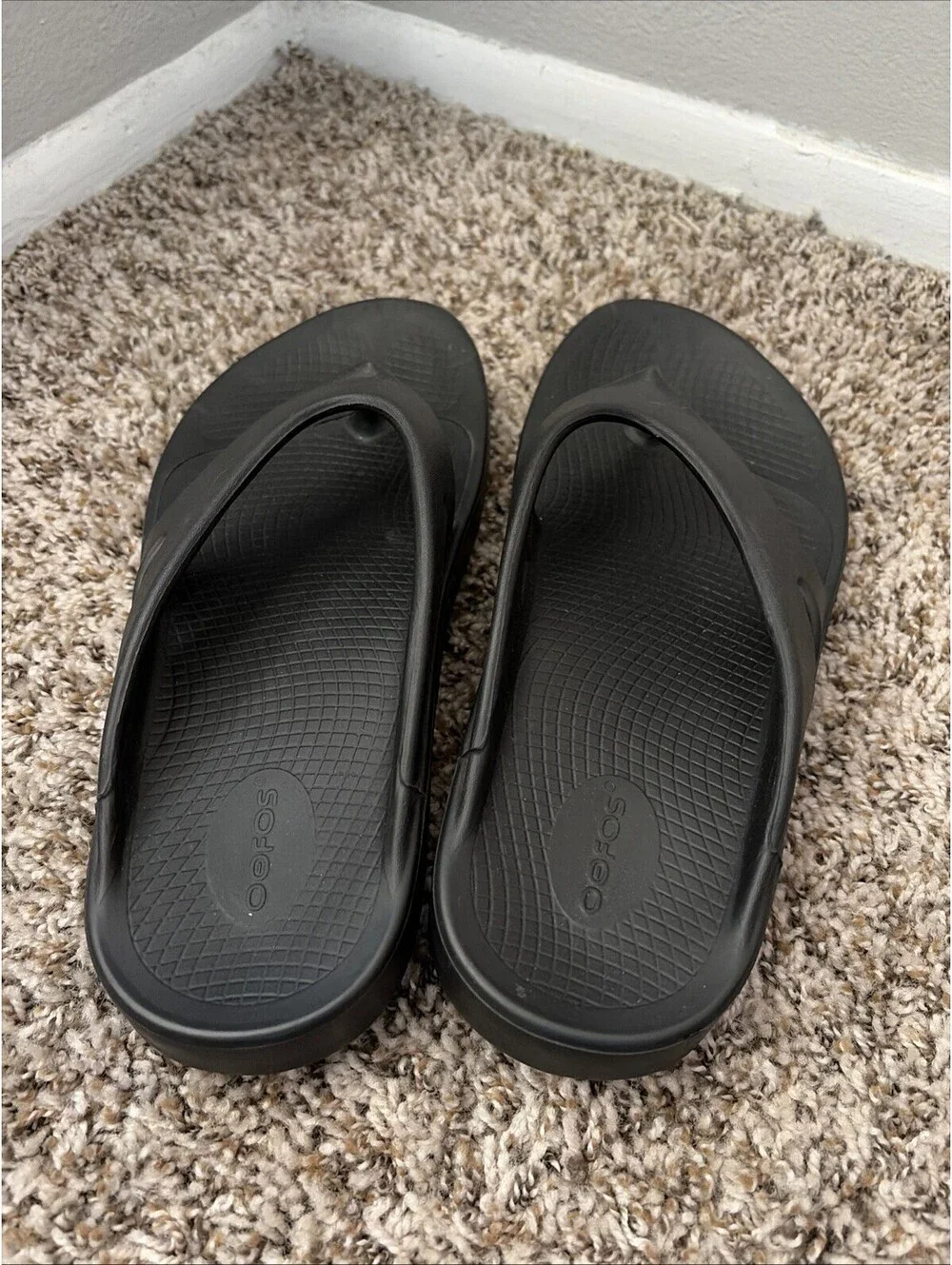 OOFOS Men's Black Slide Sandal Recovery Footware Unisex Mens Size 10/Women’s 12
